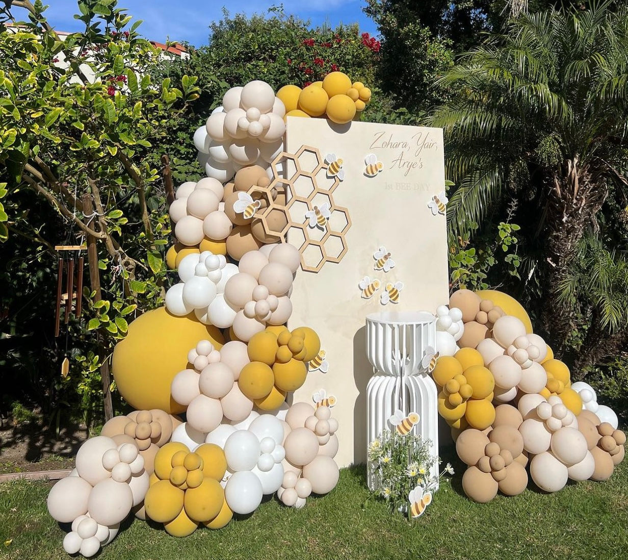 Hour Glass Slatted Plinth Pedestal - Image 2