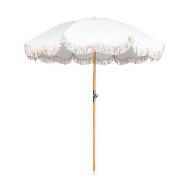 Boho Natural Umbrella With Base