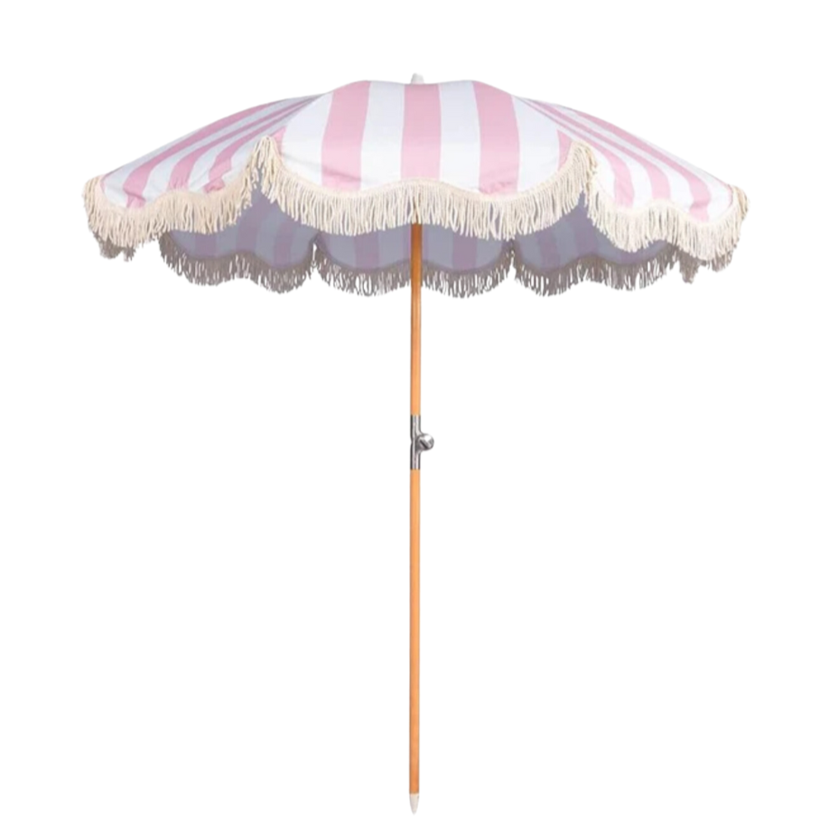 Striped Umbrella With Base