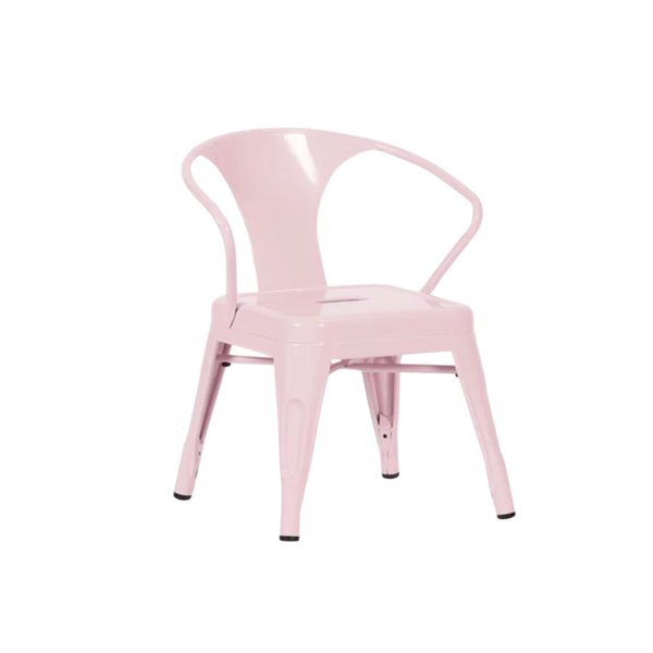 Blush Pink Kids Metal Chair